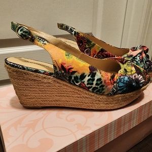 PEEP-TOE espadrill wedge